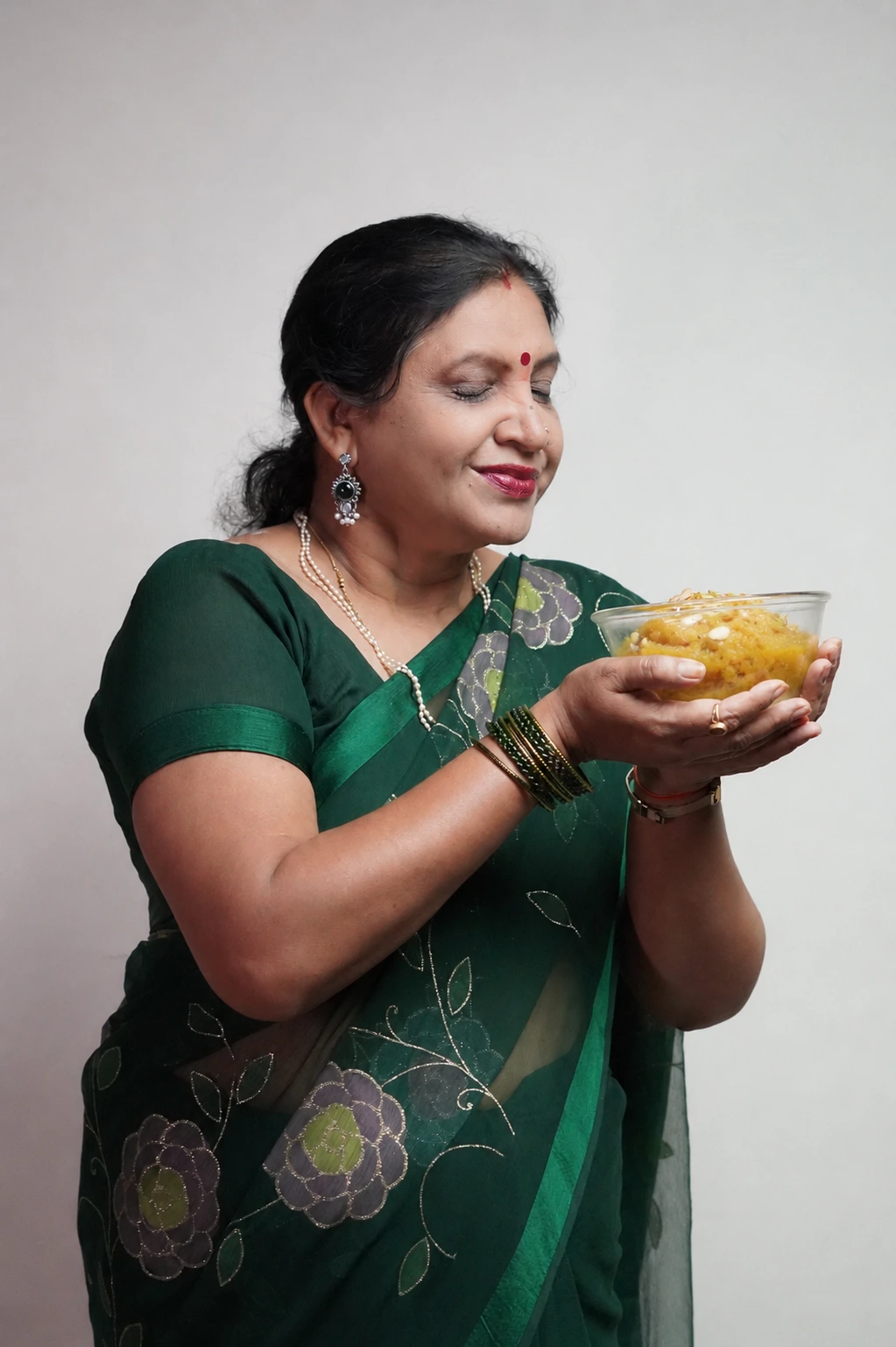 Asha Mathur preparing Mathur's Kitchen premix